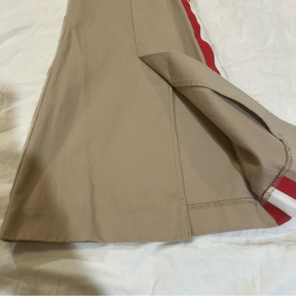 Maggie Marilyn Game Changer Side Striped Flare Leg Pants size 10 in tan - Picture 12 of 16